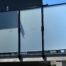 Privacy screen with frosted glass panels on a balcony. Installation by K&S Railings in Nanaimo, BC.